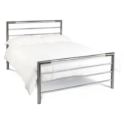 Nickel and Chrome King Size Bed
