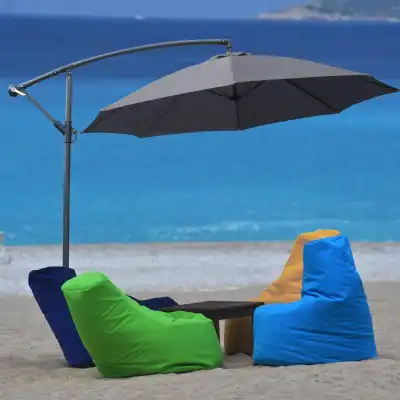 Kos Cantilever Parasol with 8 Ribs in Grey