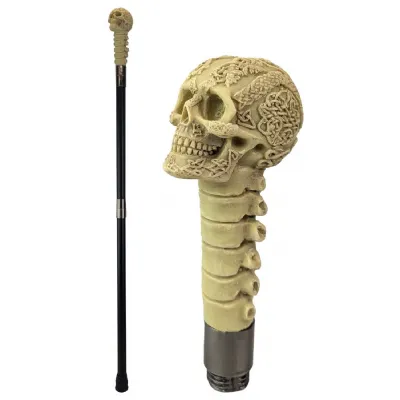 Skull Swagger Cane Walking Stick 94cm