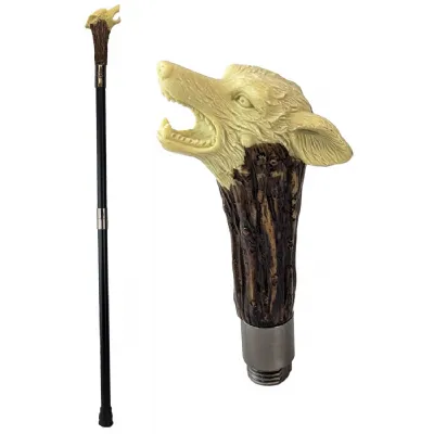 Wolf Swagger Cane Walking Stick 94cm