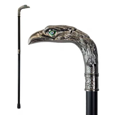 Silver Vulture Eagle Swagger Cane Walking Stick 90cm