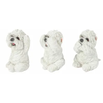 Set Of 3 Westies Hear Speak, & See No Evil 8cm