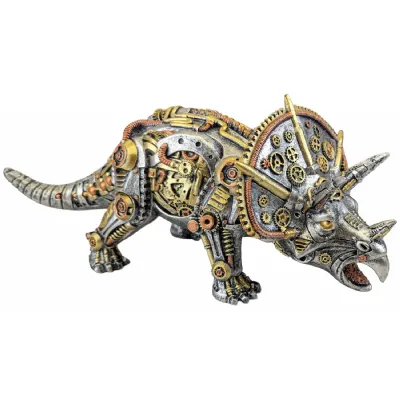 Steampunk Triceratops 37.5cm Silver