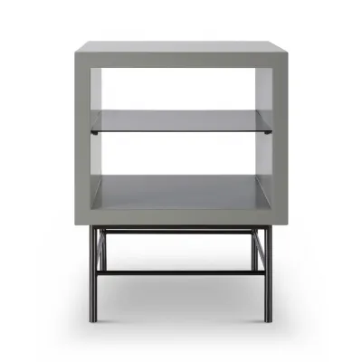 Alberto Side Table Grey And Black