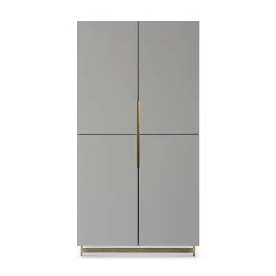 Alberto Wardrobe Grey And Brass