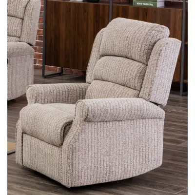 Natural Fabric Manual Recliner Armchair
