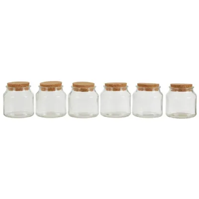 Tromso 6PCS Sleek Shape Clear Glass Jar