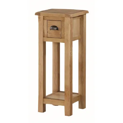 Rustic Solid Oak Telephone Table