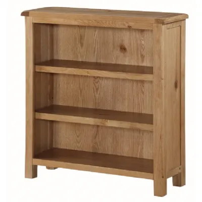 Solid Oak Low Bookcase