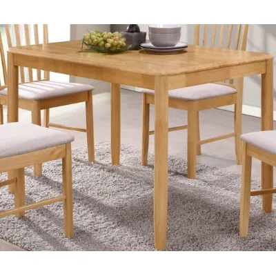Light Solid Hardwood 110cm Dining Table