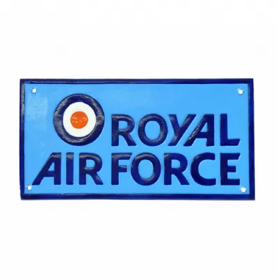 RAF Rectangular Plaque Cast Iron 30cm