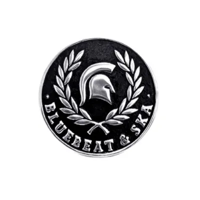 Bluebeat & SKA Sign Polished Aluminium 12cm