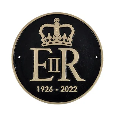 ER 1926 2022 Wall Cast Iron Sign Plaque 24cm