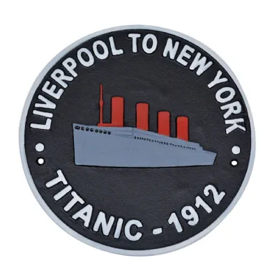 Titanic Wall Cast Iron Sign Plaque 25.4cm