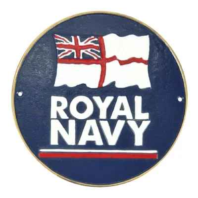 Royal Navy Plaque Cast Aluminium 24cm