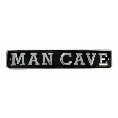 Man Cave Plaque Cast Aluminium 65cm