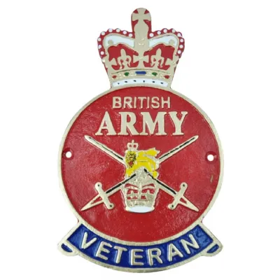 British Army Veteran Plaque 25cm