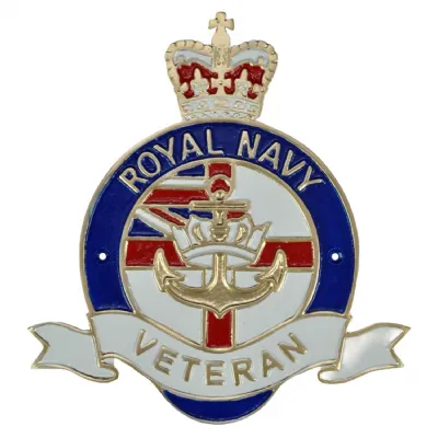Royal Navy Veteran Cast Iron Plaque 25cm