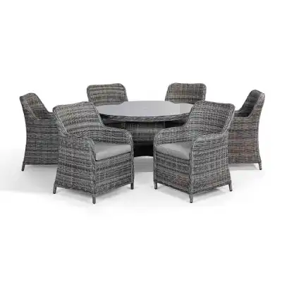 Elodie Luxury Rattan 6 Seat Dining Set