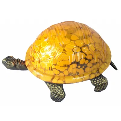 Modern Yellow Glass Turtle Table Lamp 20.3cm