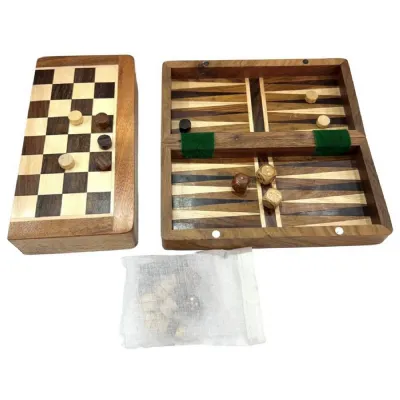 Magnetic Chess and Backgammon 20.3cm