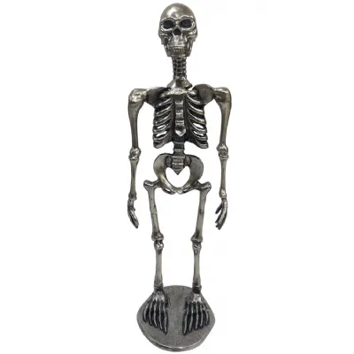 Modern Silver Nickel Plated Aluminium Skeleton Ornament 155cm