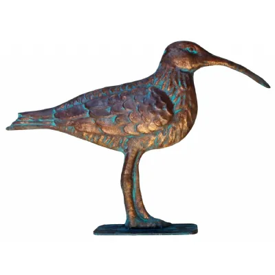 45.5cm Aged Copper Verdigris Finish 1D Seabird Statue On Heavy Metal Base