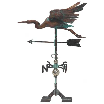 Rustic Copper Plated Flying Bird Weathervane 84cm