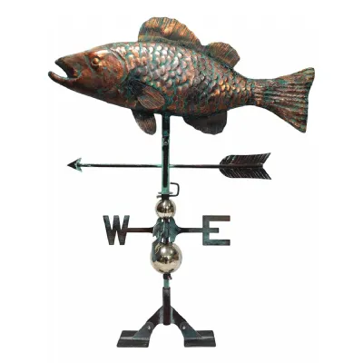 Rustic Copper Plated Fish Weathervane 93cm