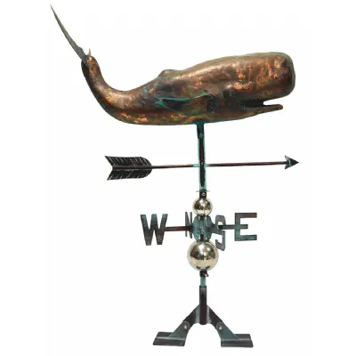 Copper Art 3D Whale Weathervane 100cm