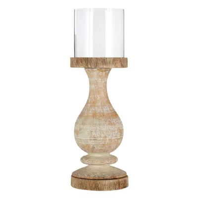 Mango Wood Pillar Candle Holder