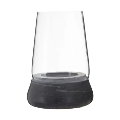 Grey Marble Glass Candle Holder