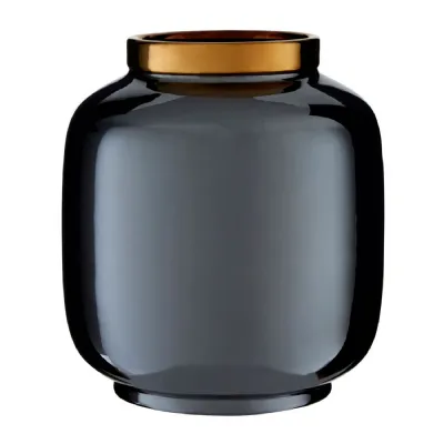 Black Porcelain Oriental Vase