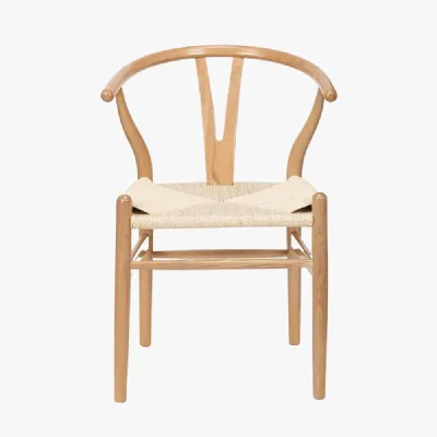 Quinn Natural Beech Wood and Natural Paper Rope Dining Chair