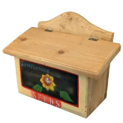 Rustic Wooden Recipe Box Sunflower 30cm