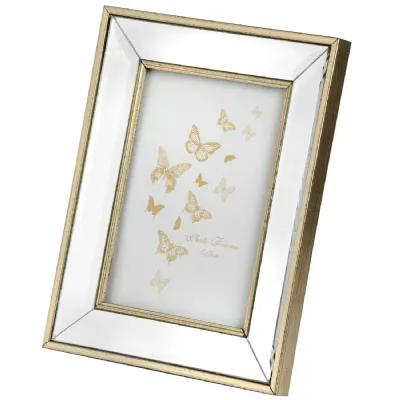 Small Rectangle Mirror Bordered Photo Frame 4x6