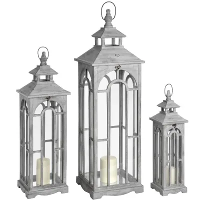Pagoda Style Wooden Lanterns