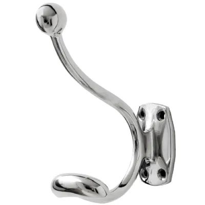 Single Hook Chrome Coat Hanger