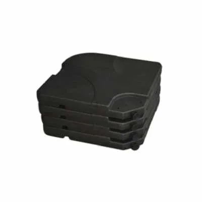 Set of 4 Plastic Parasol Cross Base Containers