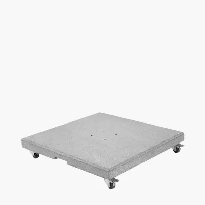 Hammered Grey Granite Wheeled Parasol Base Only 90kg
