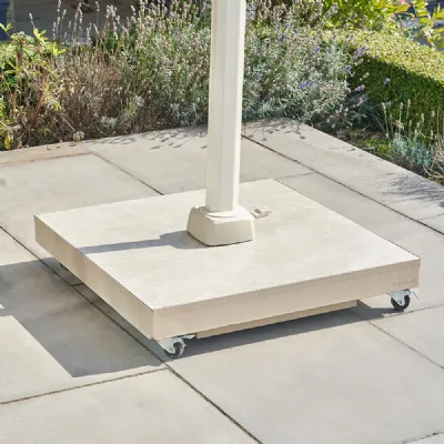 Ceramic Sandstone Wheeled Parasol Base 90kg