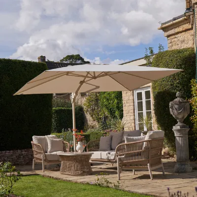 Champagne 3.5 x 2.6m Rectangular Outdoor Cantilever Parasol