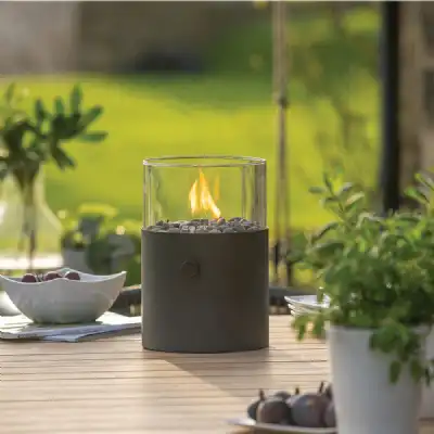 Black Metal Garden Extra Large Round 30cm Fire Lantern