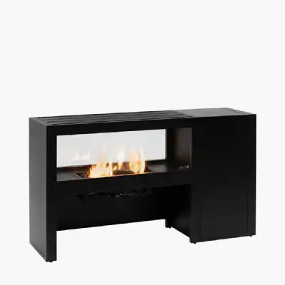 Black Metal Outdoor Garden Fire Pit Table