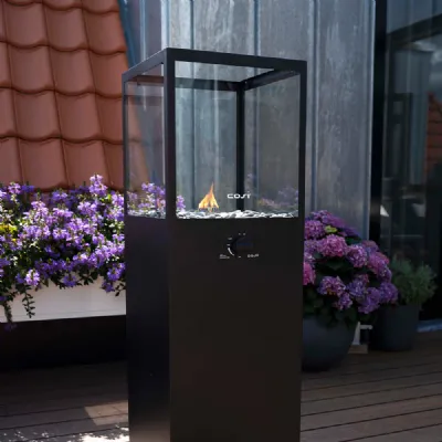Black Metal Outdoor Dome Gas Heater