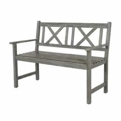 Antique Grey Acacia Wood Bench