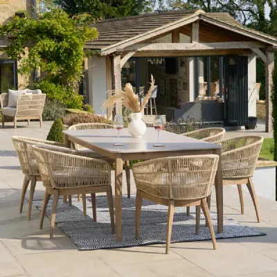 Acacia Wood 6 Seater Outdoor Dining Set