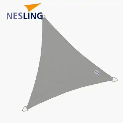 Grey Fabric Garden Triangle 5m Waterproof Shade Sail