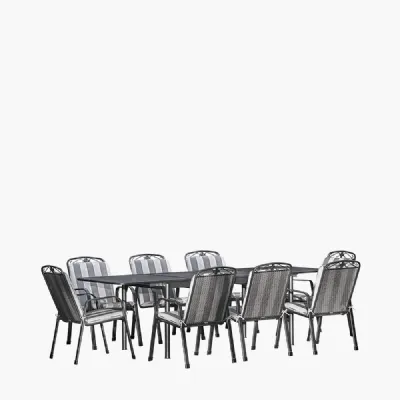 Savoy Extendable Rectangular 8 Seater Dining Set with Cushions