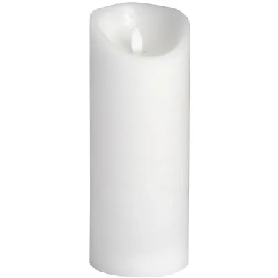 Luxe Collection 3.5 x 9 White Flickering LED Candle